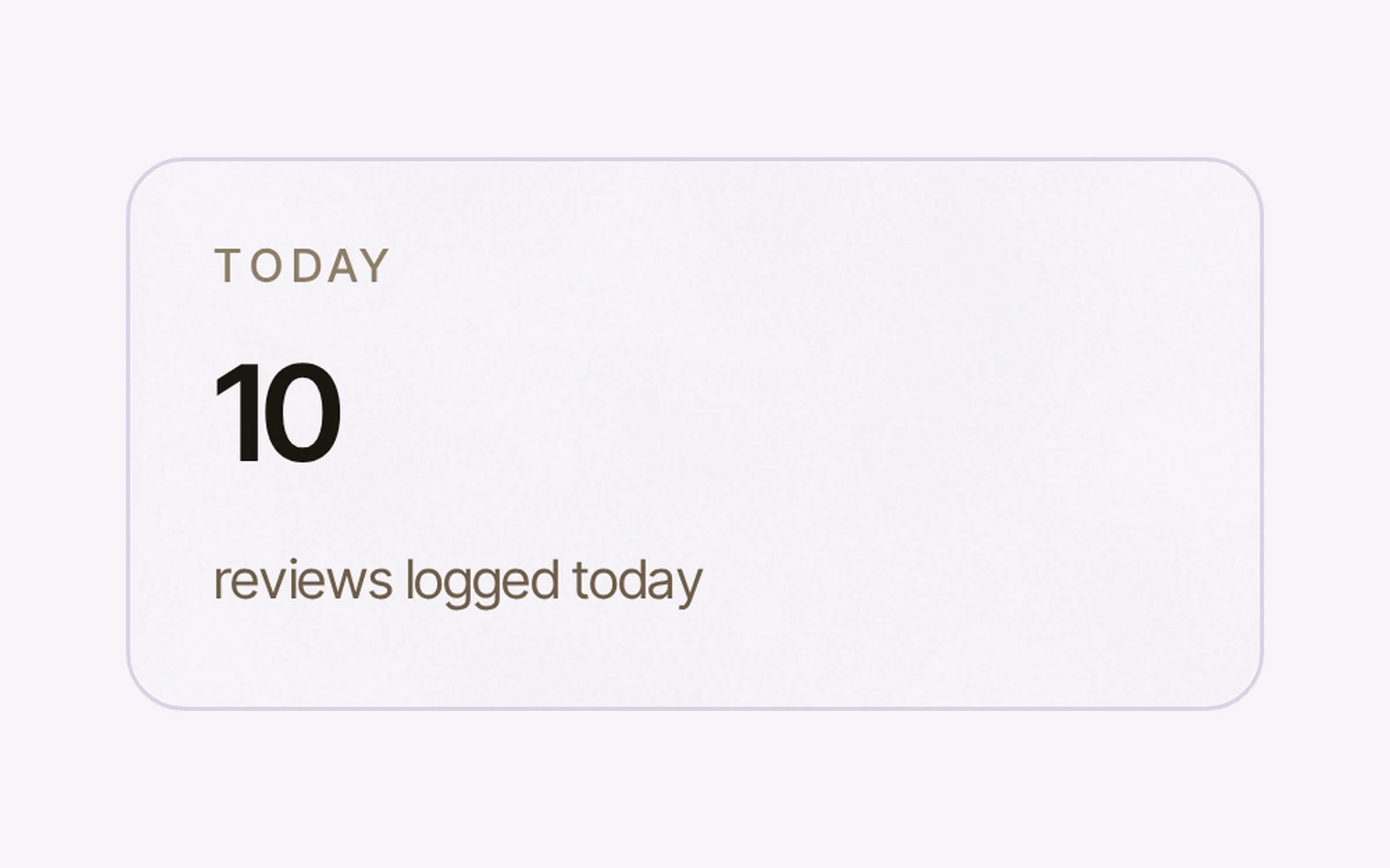 Kaizen Today panel showing 10 reviews logged today.